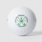 Golfer Memorial Golfing Heaven Angel Wings Golfballen (Voorkant)
