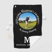 Golfer Memorial Golfing Heaven's Fairway Foto Golfhanddoek (Insitu)