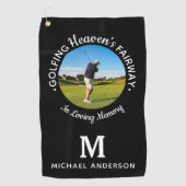 Golfer Memorial Golfing Heaven's Fairway Foto Golfhanddoek (Voorkant)