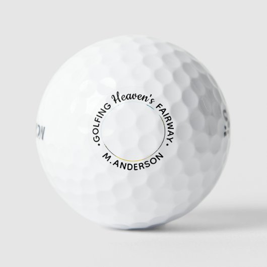 Golfer Memorial Heaven Remembrance Keepomwille Fot Golfballen (Voorkant)