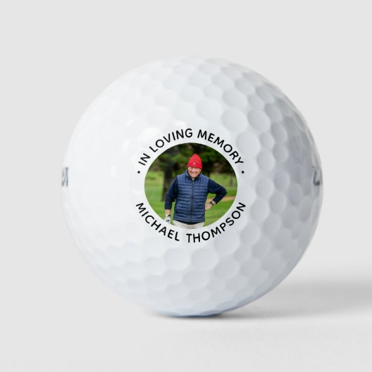 Golfer Memorial in Loving Memory Custom Photo Golfballen (Voorkant)
