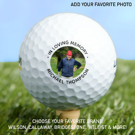 Golfer Memorial in Loving Memory Custom Photo Golfballen