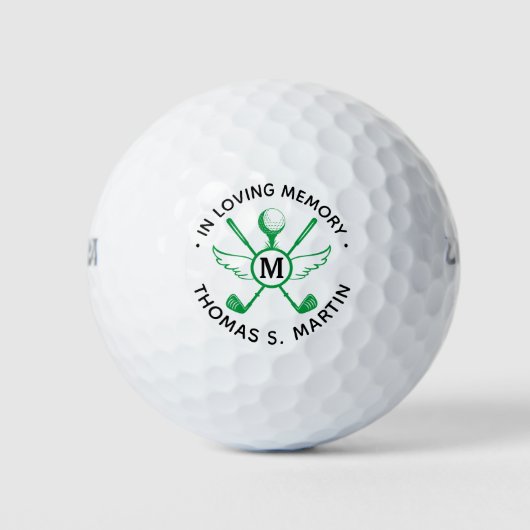 Golfer Memorial in Loving Memory Herembrance Golfballen (Voorkant)