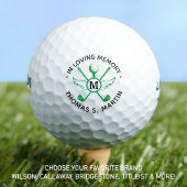 Golfer Memorial in Loving Memory Herembrance Golfballen