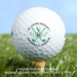 Golfer Memorial in Loving Memory Herembrance Golfballen