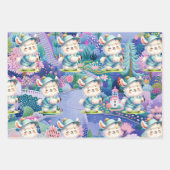 Golfer met Abstracte golfscènes voor kinderen Inpakpapier Vel (Voorkant 3)