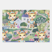 Golfer met Abstracte golfscènes voor kinderen Inpakpapier Vel (Voorkant)