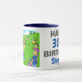 Golfer met een Shot dat Rebounds Mok (Midden)