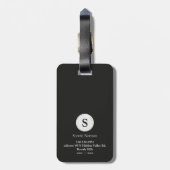 Golfer met Golf Club Elegant Zwart Bagagelabel (Achterkant verticaal)