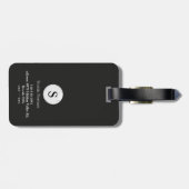 Golfer met Golf Club Elegant Zwart Bagagelabel (Achterkant horizontaal)