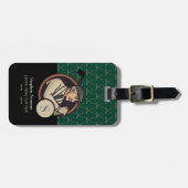 Golfer met golfclub opa Monogram Bagagelabel (Voorkant horizontaal)