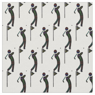 Golfer met Motivatie golfwoorden Stof