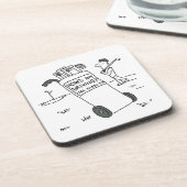 Golfer met Sign Gezegde Hoe gaat het met mijn rijd Bier Onderzetter (Linkerzijde)