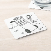 Golfer met Sign Gezegde Hoe gaat het met mijn rijd Kartonnen Onderzetters (Gebogen)