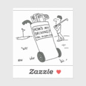 Golfer met Sign Gezegde Hoe gaat het met mijn rijd Sticker (Vel)