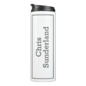 Golfer met Sign Gezegde Hoe gaat het met mijn rijd Thermosbeker (Geroteerd rechts)