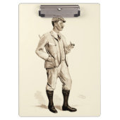 Golfer met tabakspijp en -laarzen Klembord (Voorkant)