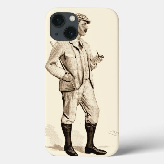  Golfer met tabakspijp en -schoenen Case-Mate iPhone Case (Achterkant)