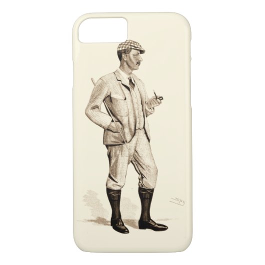 Golfer met tabakspijp en -schoenen Case-Mate iPhone Case (Achterkant)