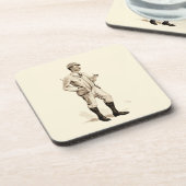 Golfer met tabakspijp en -schoenen Drankjes Onderzetter (Linkerzijde)