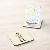 Golfer met tabakspijp en -schoenen Drankjes Onderzetter (Rechterzijde)