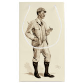 Golfer met tabakspijp en -schoenen Klein Cadeauzakje (Achterkant)