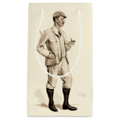 Golfer met tabakspijp en -schoenen Klein Cadeauzakje (Voorkant)