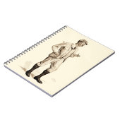 Golfer met tabakspijp en -schoenen Notitieboek (Linkerzijde)