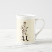 Golfer met tabakspijp en -schoenen Porselein Kop (Rechts)