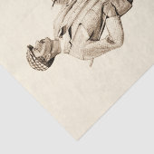 Golfer met tabakspijp en -schoenen Tissuepapier (Detail)