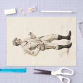 Golfer met tabakspijp en -schoenen Tissuepapier (Craft)