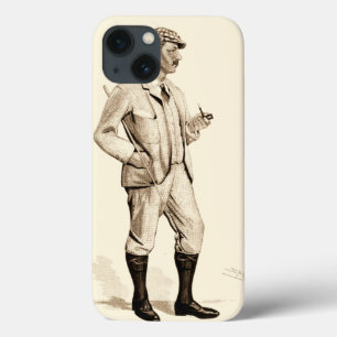 Golfer met tabakspijpen en -schoenen iPhone 13 Hoesje