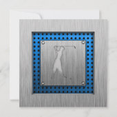  Golfer; Metaalblik Kaart (Achterkant)