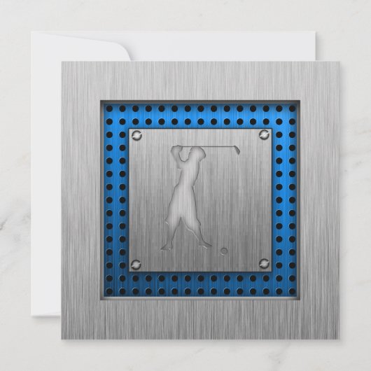  Golfer; Metaalblik Kaart (Achterkant)