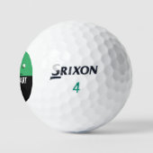 Golfer Modern Green Monogram Golf Balls Golfballen (Logo)