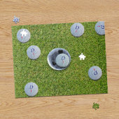 Golfer Monogram Golfballen Groene Jigsaw Puzzel