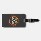 Golfer Monogram Name Black Bagagelabel (Voorkant horizontaal)