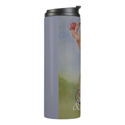 Golfer Monogram Thermosbeker (Gedraaid links)