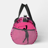 Golfer Monogramed "Hot Pink" Plaid Duffel Bag Plunjezak (Rechts)