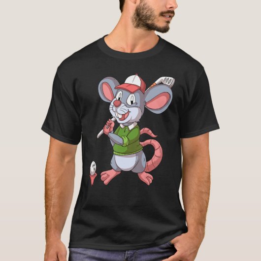 Golfer Mouse T-shirt (Voorkant)