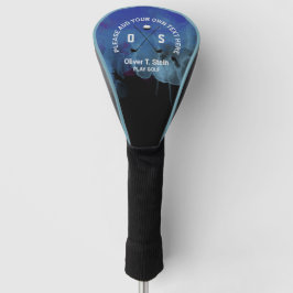 golfer naam blauw golfheadcover