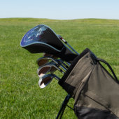 golfer naam blauw golfheadcover (Insitu)