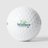 Golfer Naam eenvoudig elegant Golfballen (Voorkant)