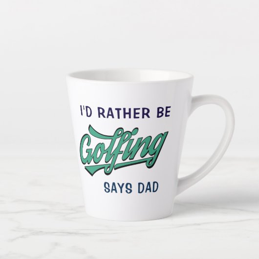 Golfer naam liever golfen zegt vader latte Mok (Rechts)