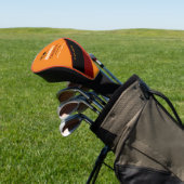 Golfer naam op stijlvolle oranje golf hoofd cover (Insitu)
