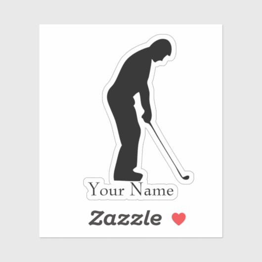 Golfer Naam Sticker (Vel)