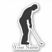 Golfer Naam Sticker (Voorkant)