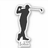 Golfer Naam Sticker (Voorkant)