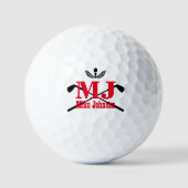 Golfer Name Initiaal Monogram Gepersonaliseerd Golfballen (Voorkant)