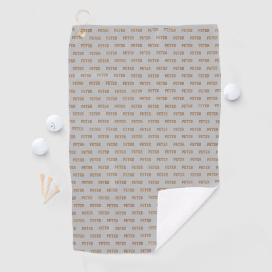 Golfer Name Pattern Golfhanddoek (Insitu)